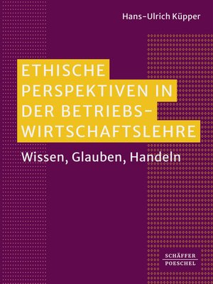 cover image of Ethische Perspektiven in der Betriebswirtschaftslehre